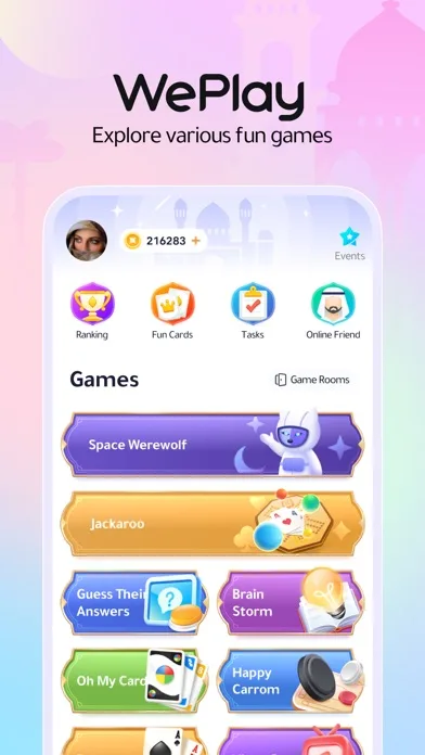 WePlay - Game & Party screenshot 1