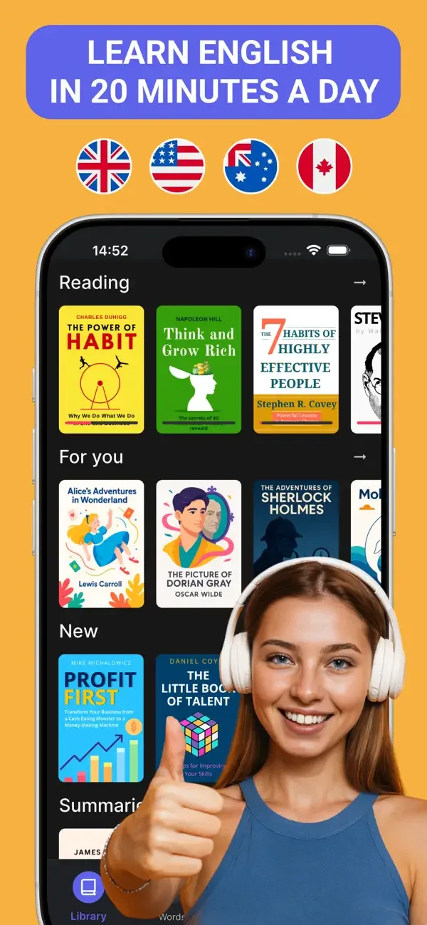 Bookvo: English Learning screenshot 1