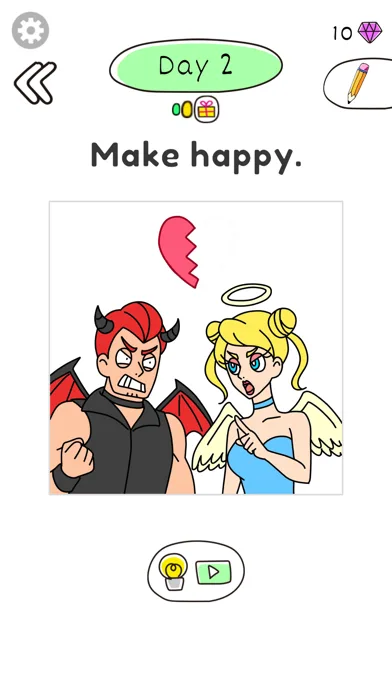 Draw Happy Angel : Puzzle Game screenshot 2
