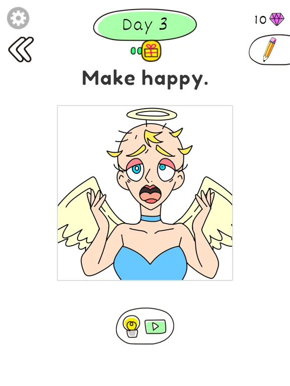 Draw Happy Angel : Puzzle Game screenshot 4