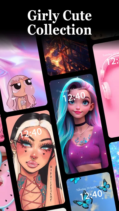 Girly Wallpapers Cute Glitter screenshot 2