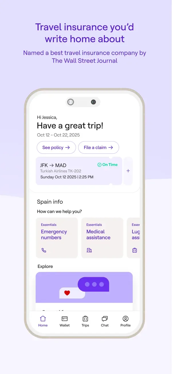 Faye Travel Insurance screenshot 1