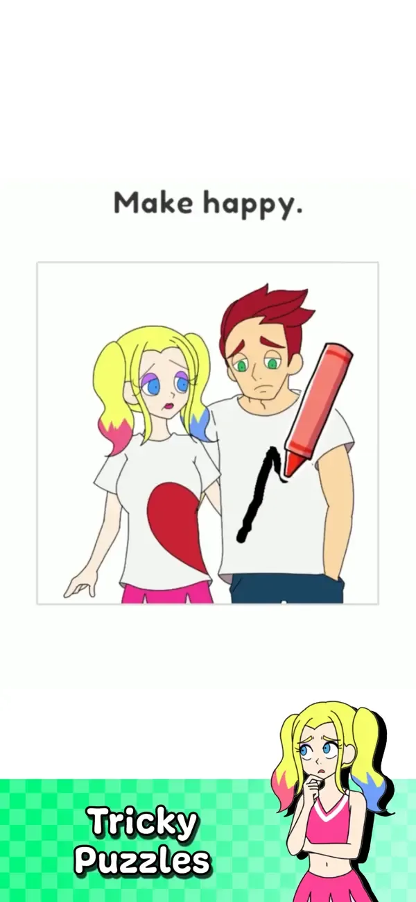 Draw Happy Queen - Smile Game screenshot 1