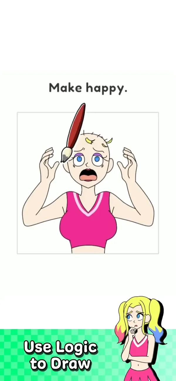 Draw Happy Queen - Smile Game screenshot 2