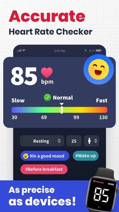 Heart Rate Monitor · Pulse App screenshot 2