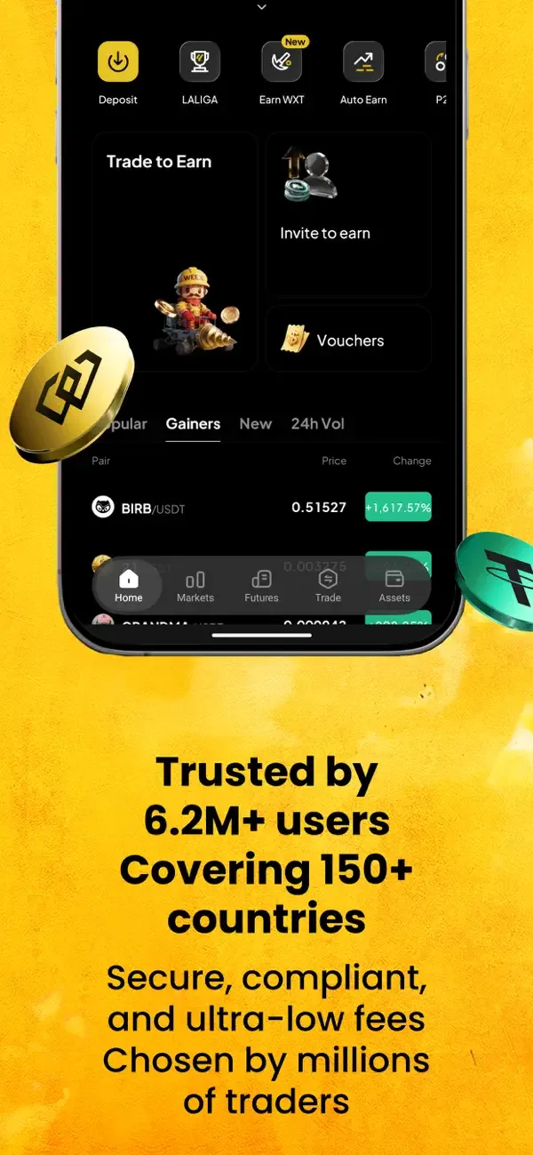 WEEX - Buy Bitcoin & Crypto screenshot 2