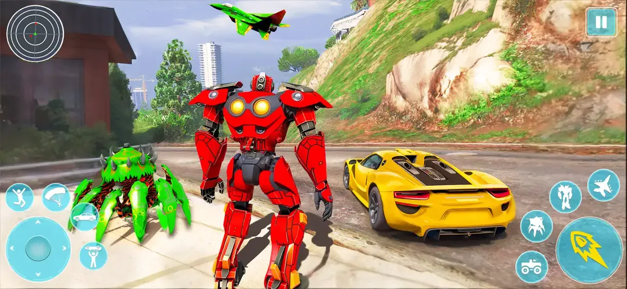 Octopus Robot Car Game 3D- War screenshot 1