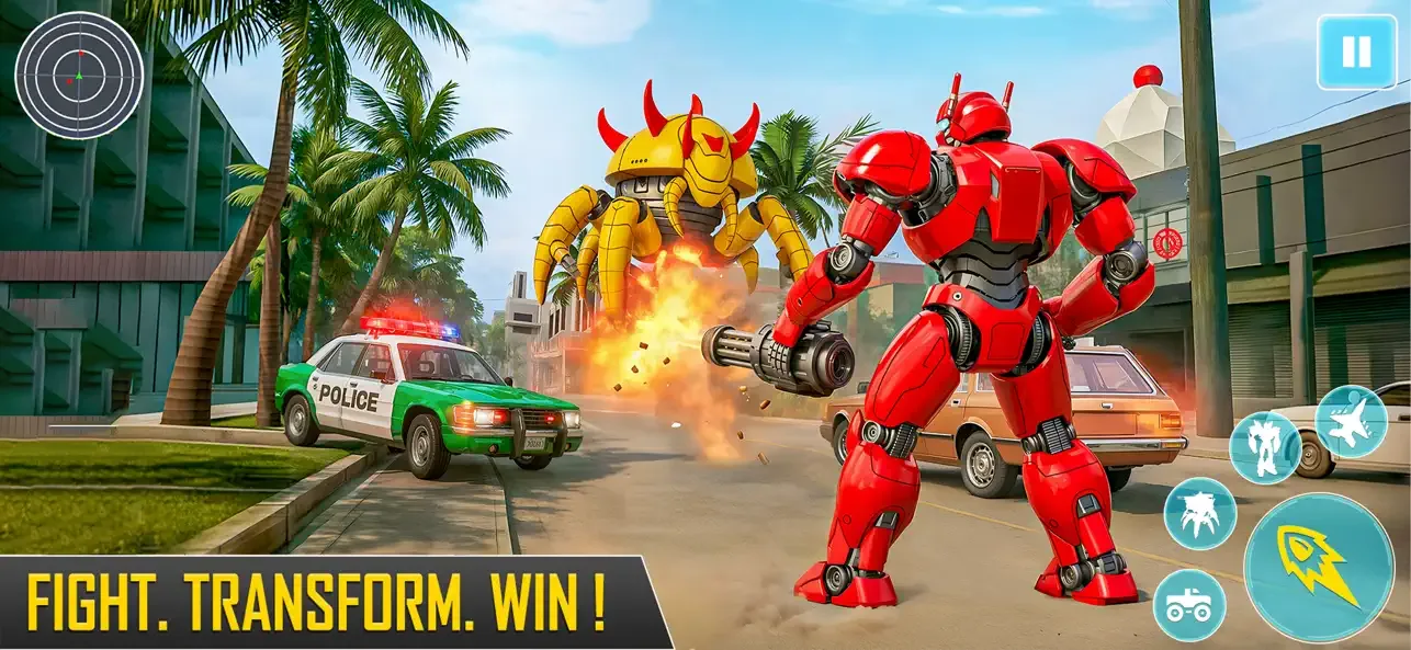 Octopus Robot Car Game 3D- War screenshot 3