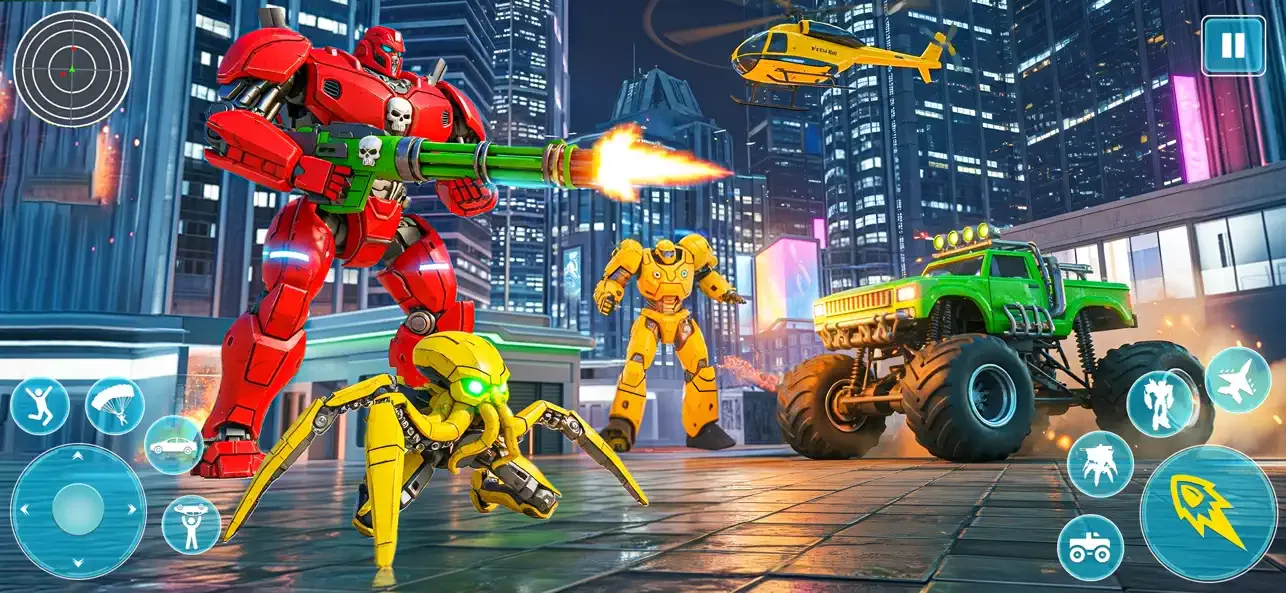 Octopus Robot Car Game 3D- War screenshot 4