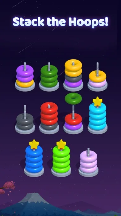 Hoop Sort - Color Ring Puzzle screenshot 1