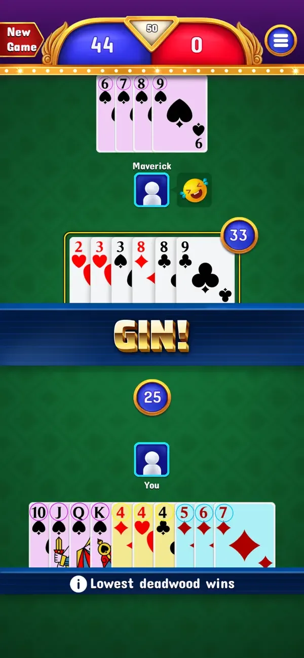 Gin Rummy - Classic Cards Game screenshot 2