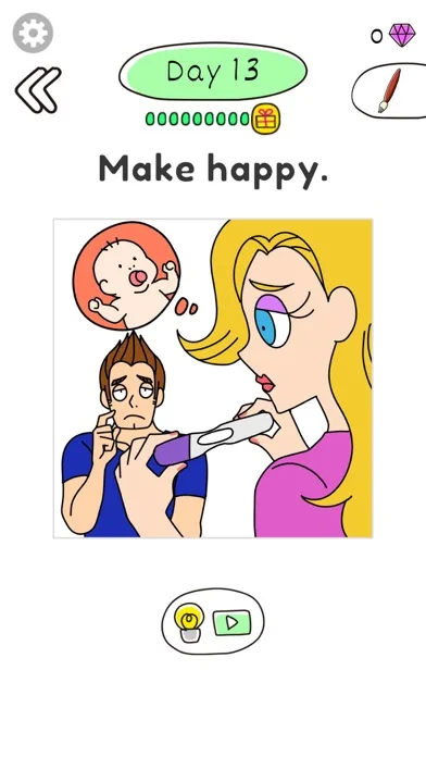 Draw Happy Baby : Puzzle Game screenshot 1