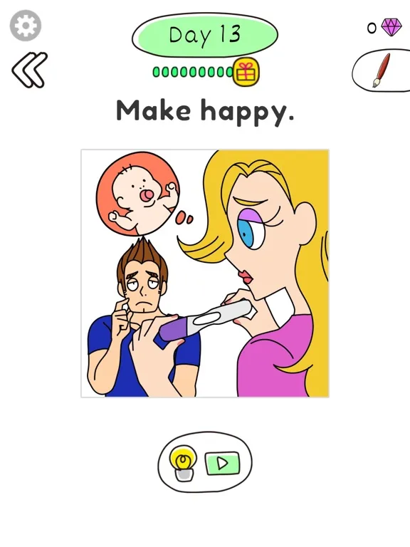 Draw Happy Baby : Puzzle Game screenshot 4