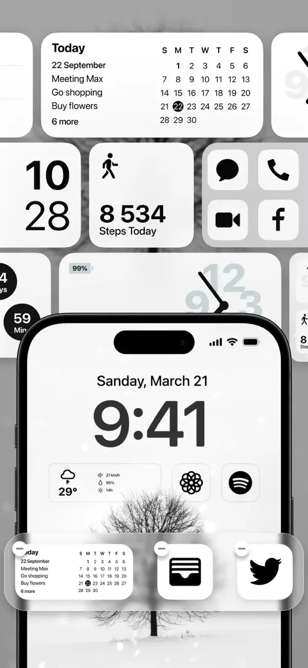Custom Widgets Kit for iPhone screenshot 1