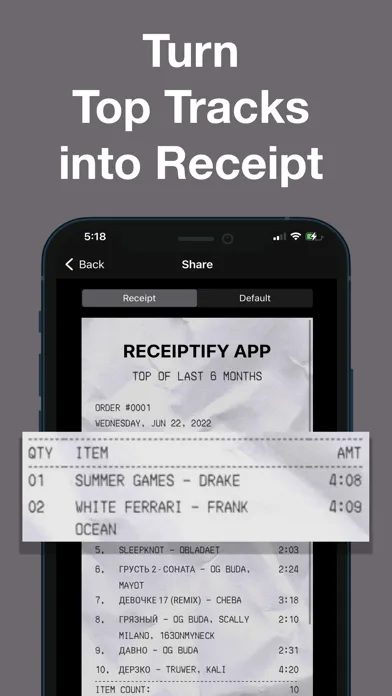 Receiptify: Stats for Spotify screenshot 2