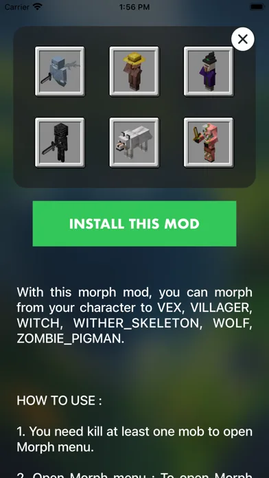 MCPE ADDONS - Morph Mods screenshot 3