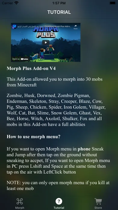 MCPE ADDONS - Morph Mods screenshot 4