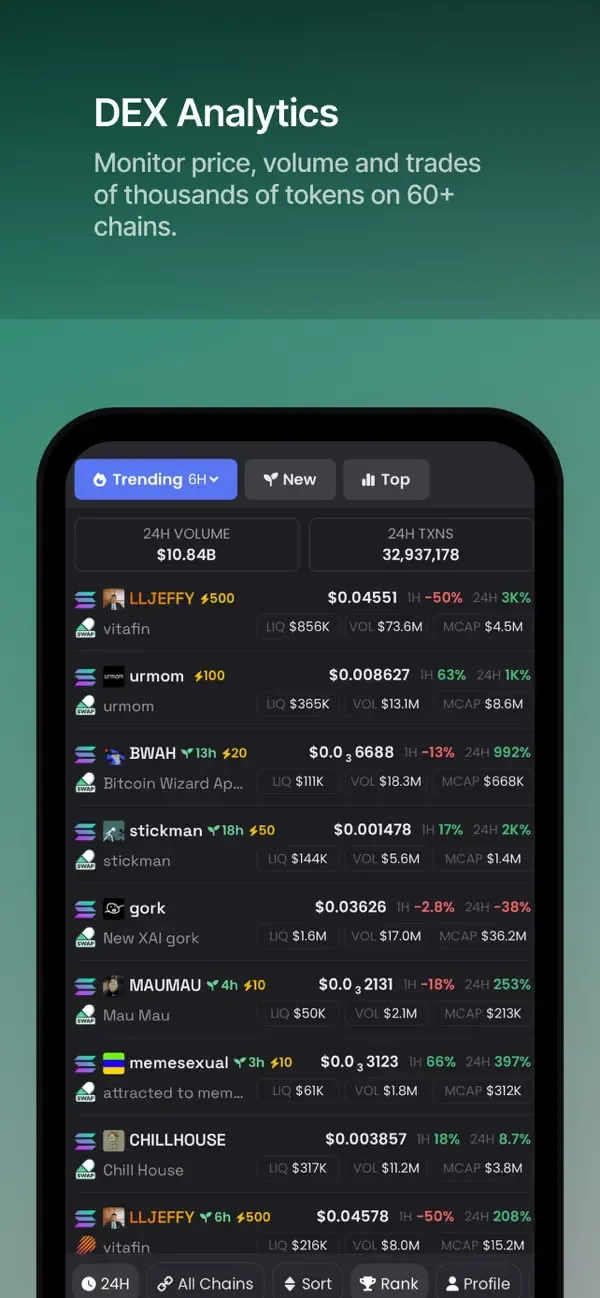 DEX Screener screenshot 1