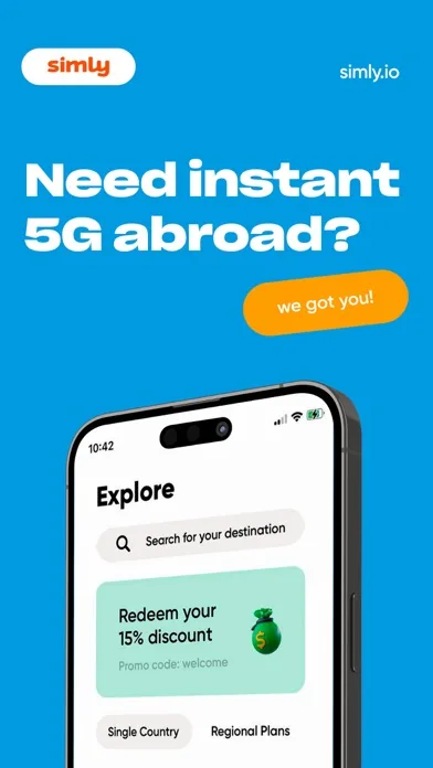 Simly - eSIM Internet Plans screenshot 1