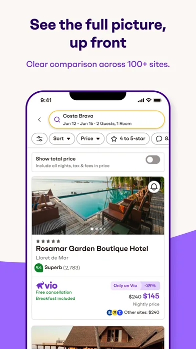 Vio: Hotels & travel deals screenshot 2
