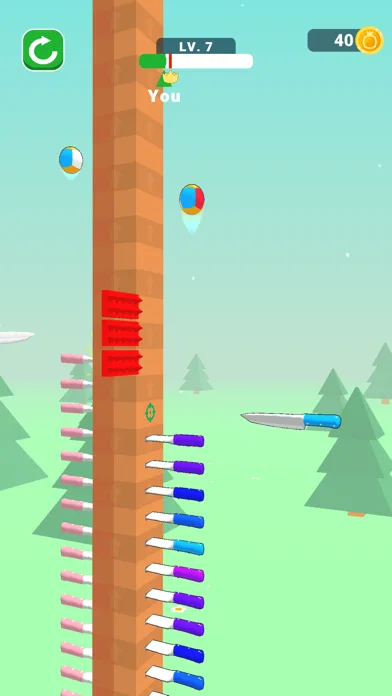 Ball Up: Knife Racing screenshot 1
