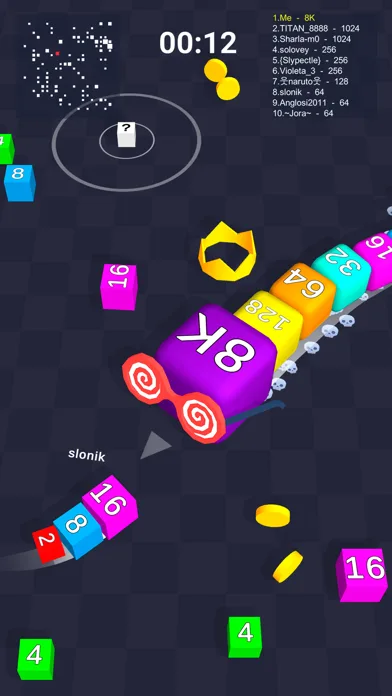Cube Arena 2048: Worm io Games screenshot 3