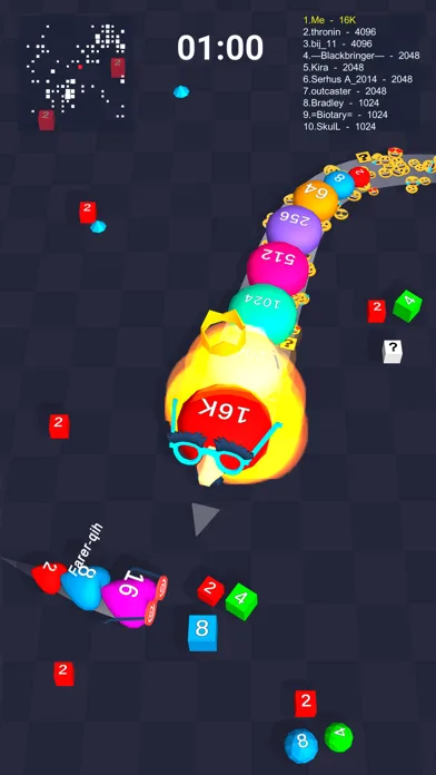 Cube Arena 2048: Worm io Games screenshot 5