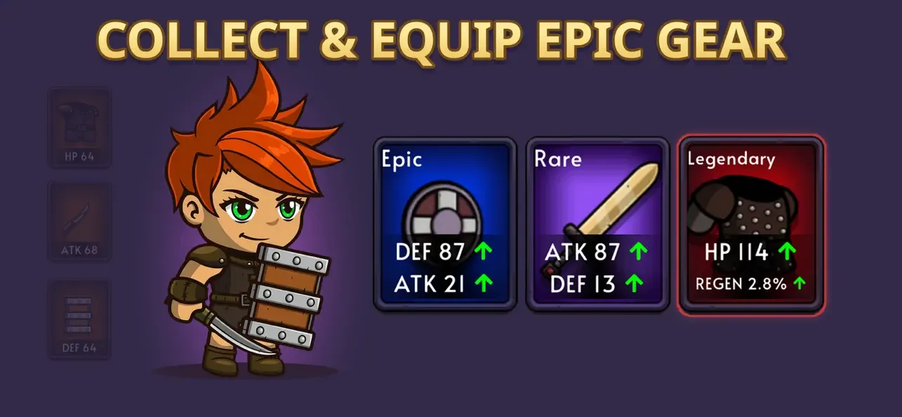 Knight Hero Adventure idle RPG screenshot 2