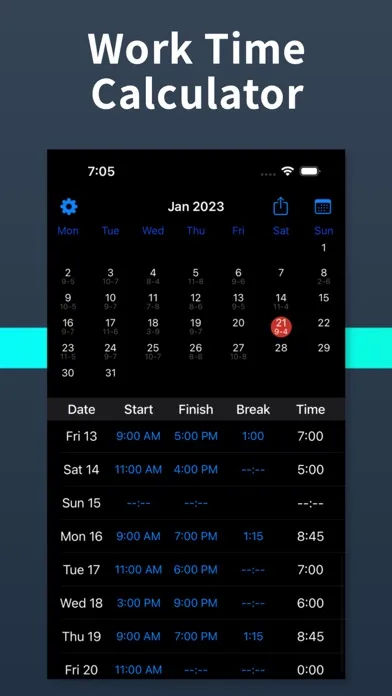 Work Hours Calculator screenshot 1