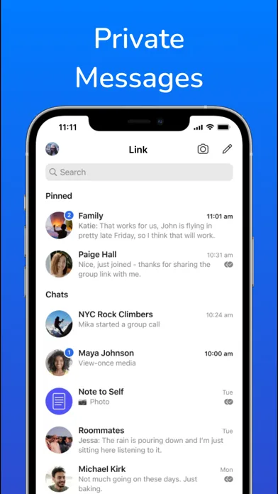 Link Messenger stories, calls screenshot 1