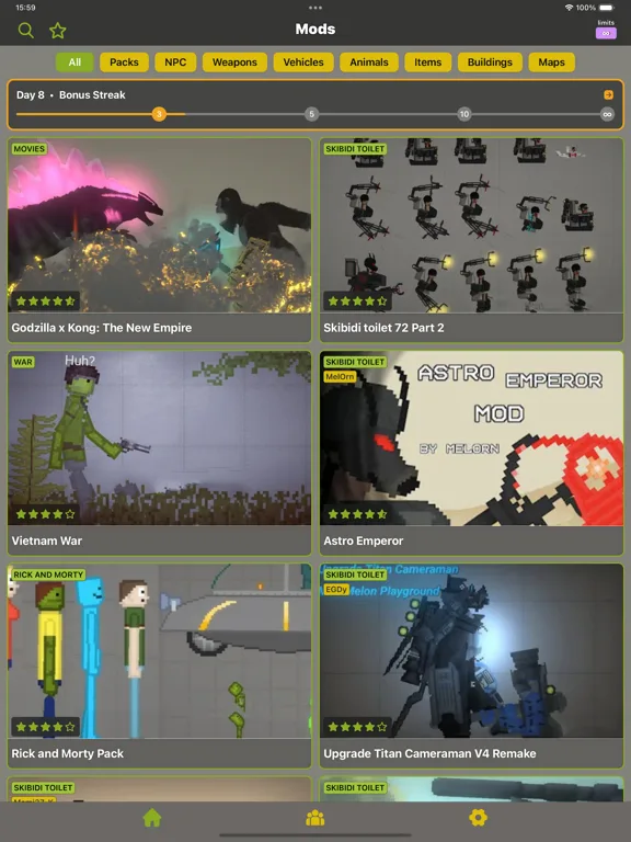 Ragdoll Mods: Guns and Skins screenshot 3