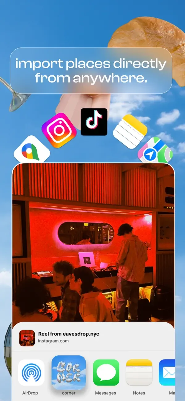 corner: curate & share places screenshot 2