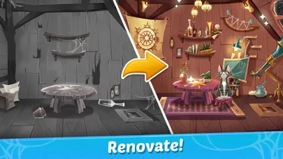 Witch & Cats – Cute Match 3 screenshot 2