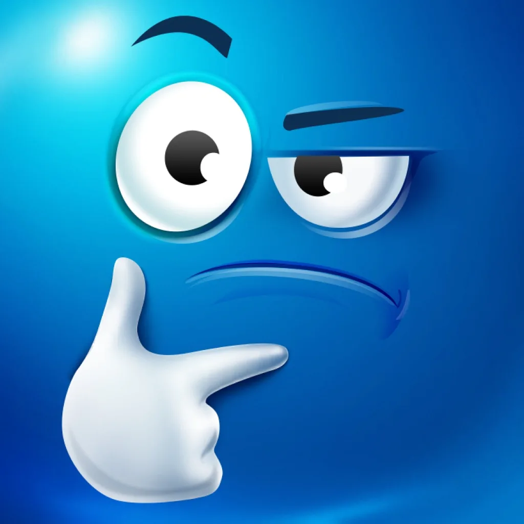 Blue Emoji iMessage Stickers