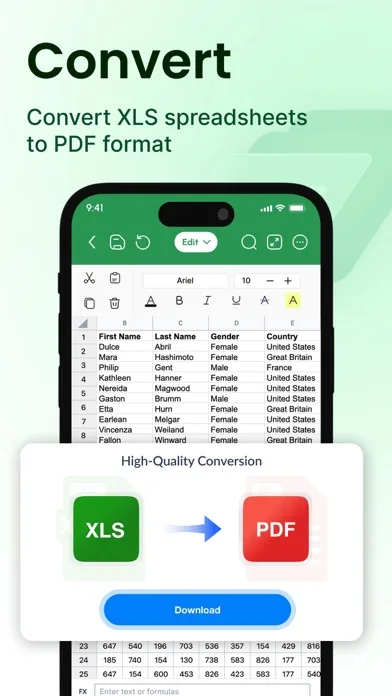 XLSX Sheets: Edit Spreadsheet screenshot 5