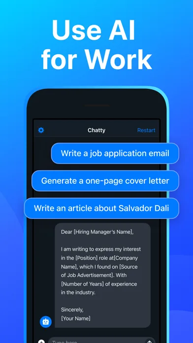 AI Chat - Chatty.ai Chatbot screenshot 4