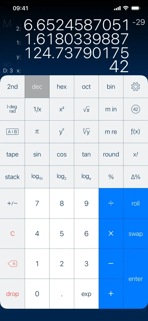 PCalc screenshot 1
