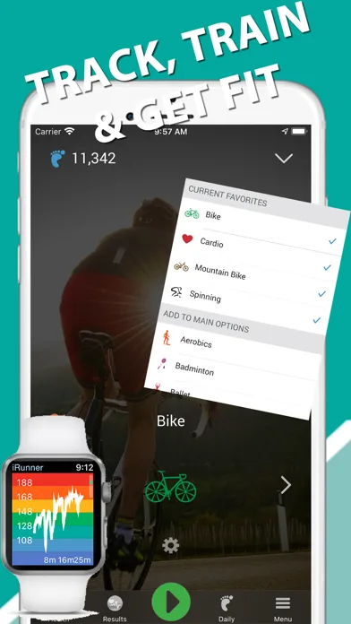 iBiker Cycling & Heart Trainer screenshot 1