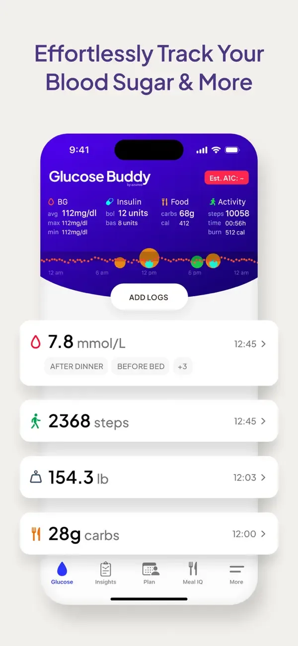 Glucose Buddy Diabetes Tracker screenshot 2