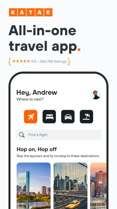 KAYAK: Flights, Hotels & Cars screenshot 1