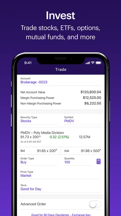 E*TRADE: Invest. Trade. Save. screenshot 3