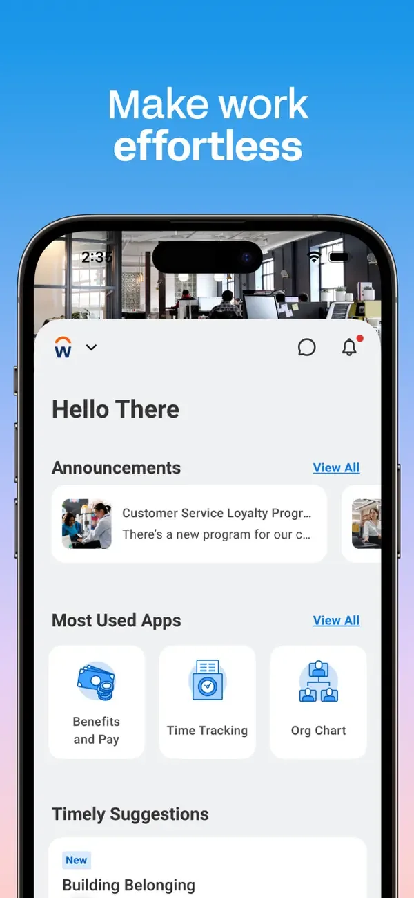 Workday screenshot 1