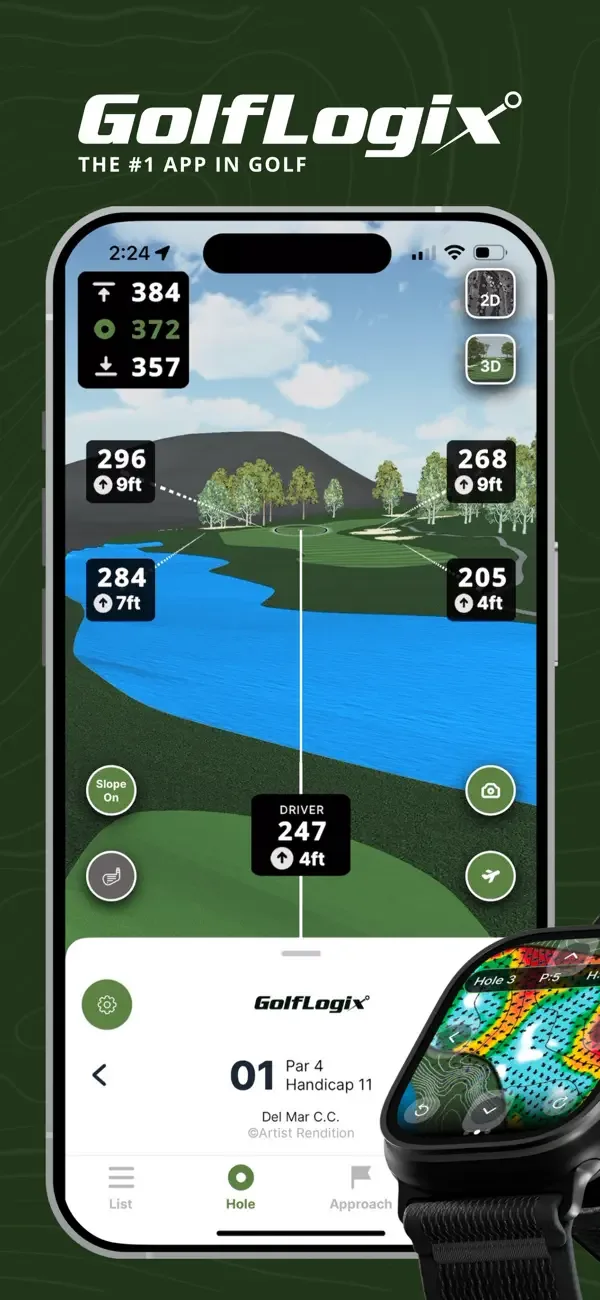 GolfLogix: 3D Golf GPS screenshot 1