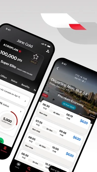 Air Canada + Aeroplan screenshot 2