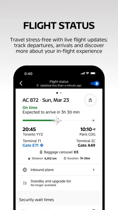 Air Canada + Aeroplan screenshot 3