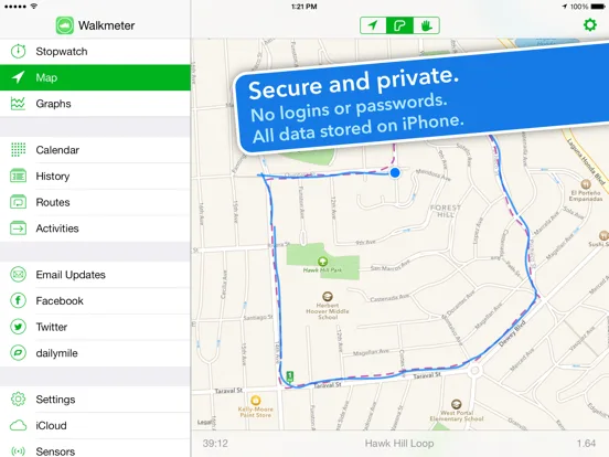 Walkmeter Walking & Hiking GPS screenshot 2