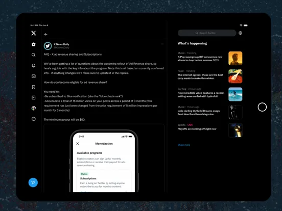 X screenshot 3