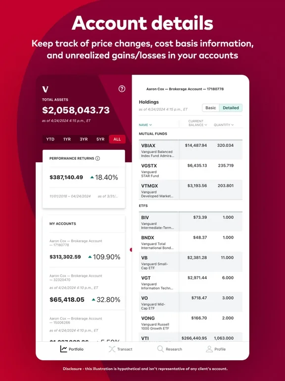 Vanguard: Save, Invest, Retire screenshot 1