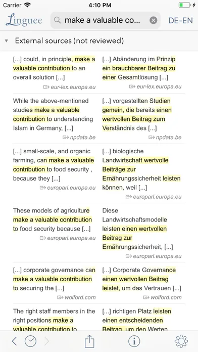 Dictionary Linguee screenshot 4