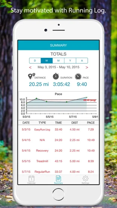 Running Log Lite screenshot 1